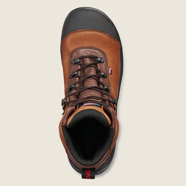 Red Wing Safety Boots Brown/Black - Red Wing Mens Crv™ - 6-inch Waterproof Toe - ZFLDP-3758